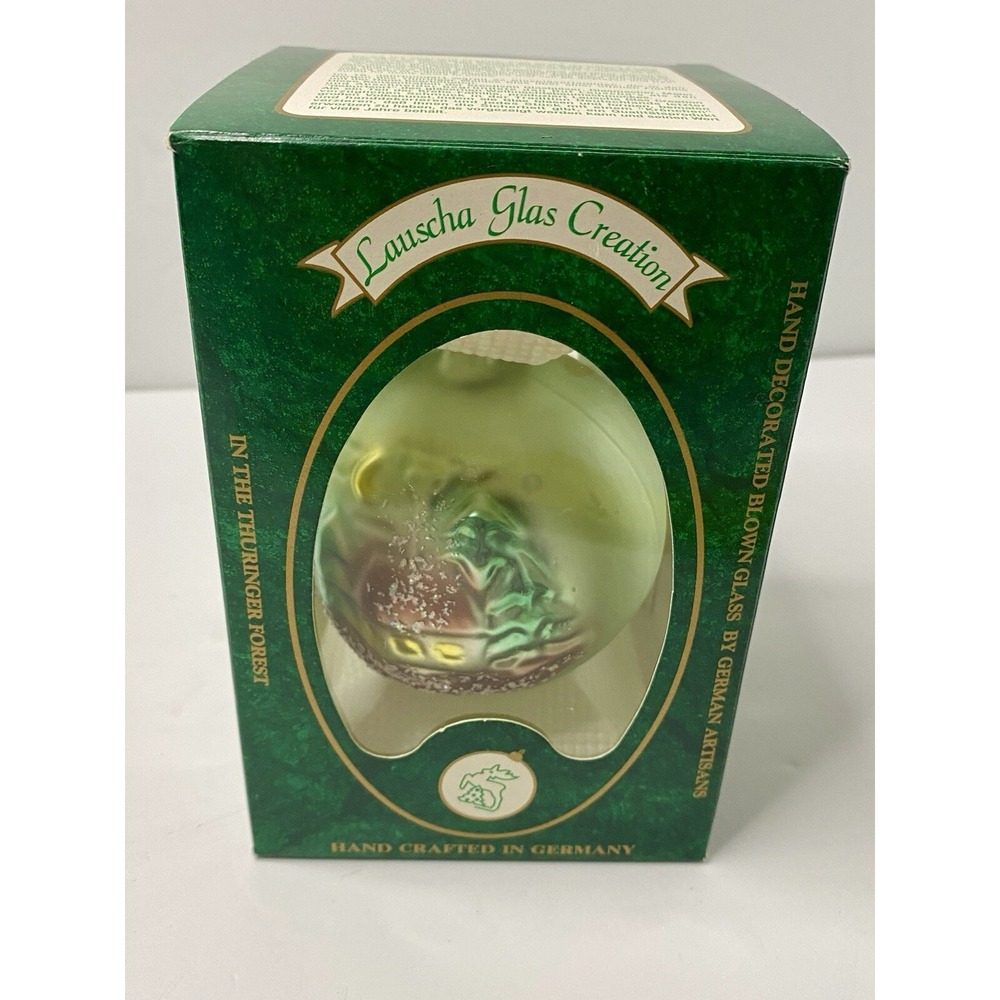 Krebs‎ Lauscha Glas Ornament Forest Cottage Christmas Trees Blown Glass Germany